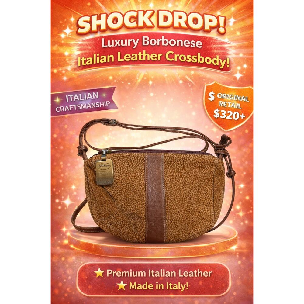 😱#4 SHOCK DROP LUX BORBONESE ITALIAN LEATHER QUAIL PATTERN CROSSBODY
